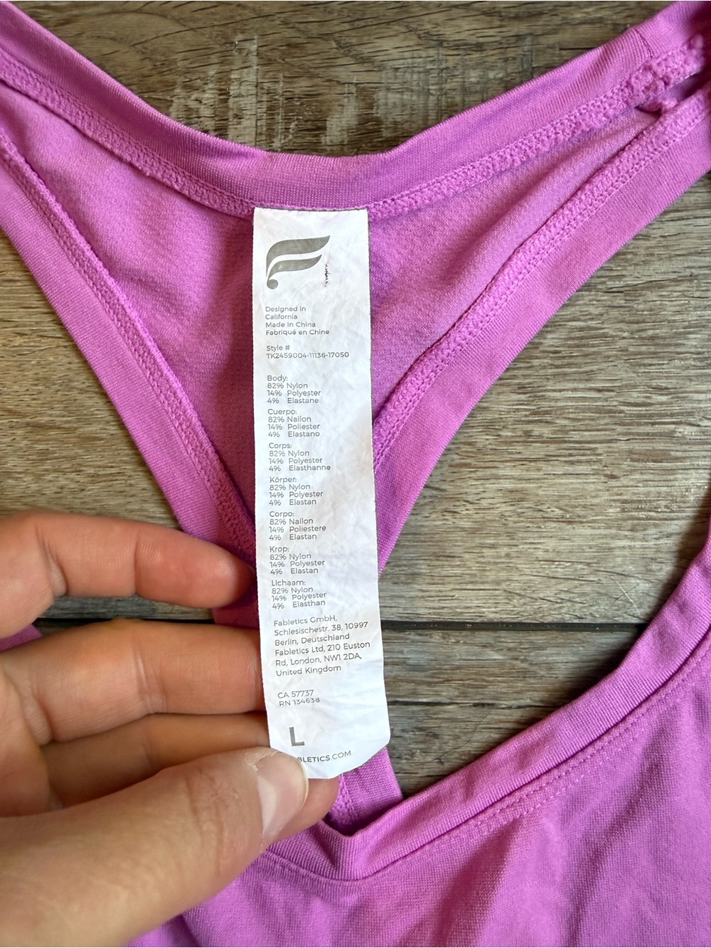 Fabletics Purple/Pink Racerback Tank - Picture 3 of 6